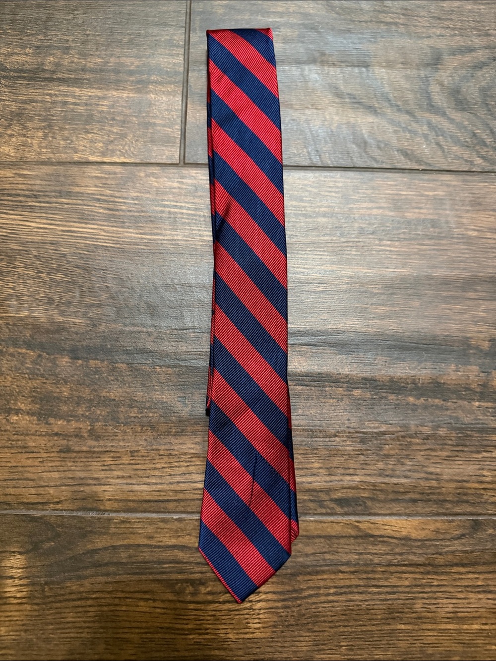 Classic Red and Navy Striped Boy’s Tie